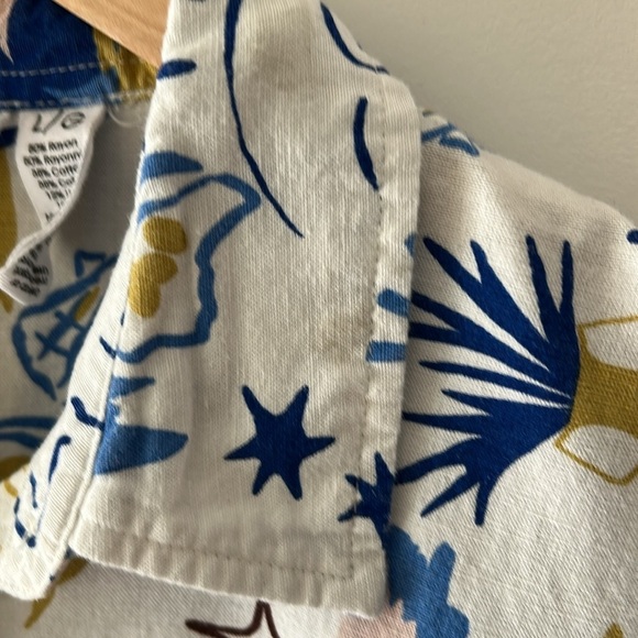 MIDNIGHT SKY Linen Blend Boxy Button-Up Top – Size Large - Picture 5 of 7